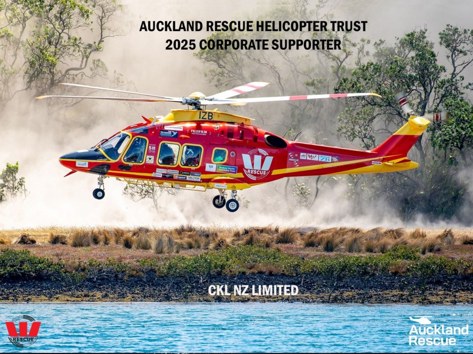 CKL is 2025 Corporate Sponsor of the Auckland Rescue Helicopter Trust