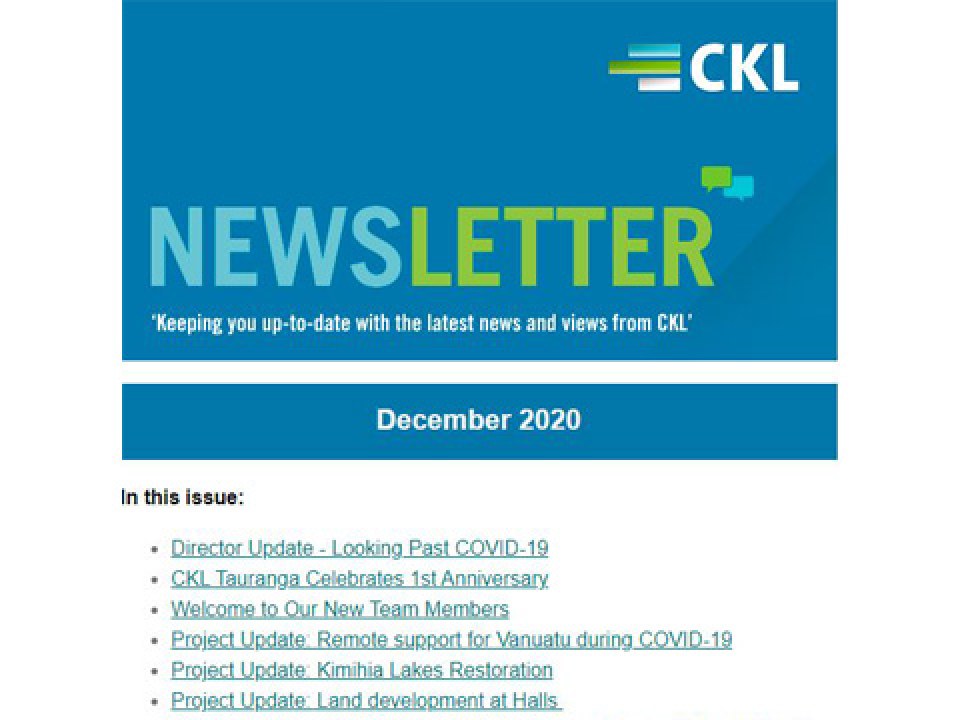 December 2020 Newsletter