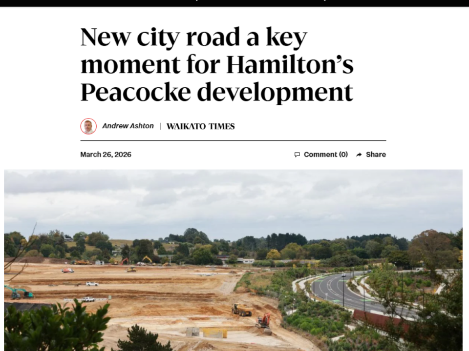 Peacocke reaches a key milestone as Hamilton’s southern growth takes shape