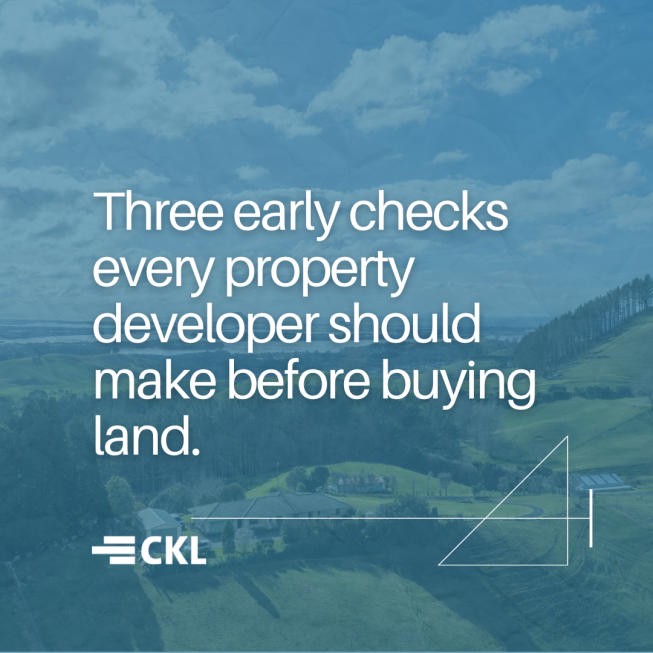 Three early checks every property investor should make before buying land
