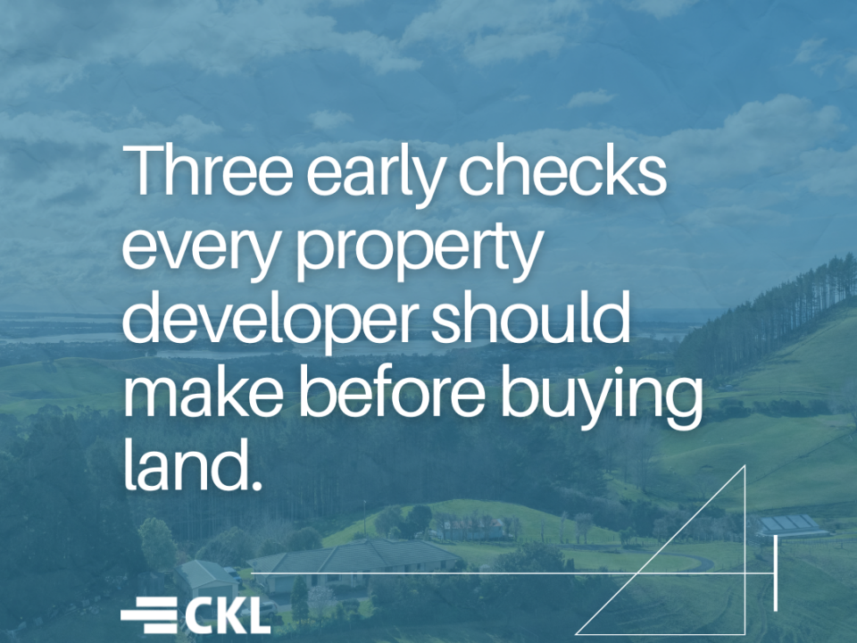 Three early checks every property investor should make before buying land