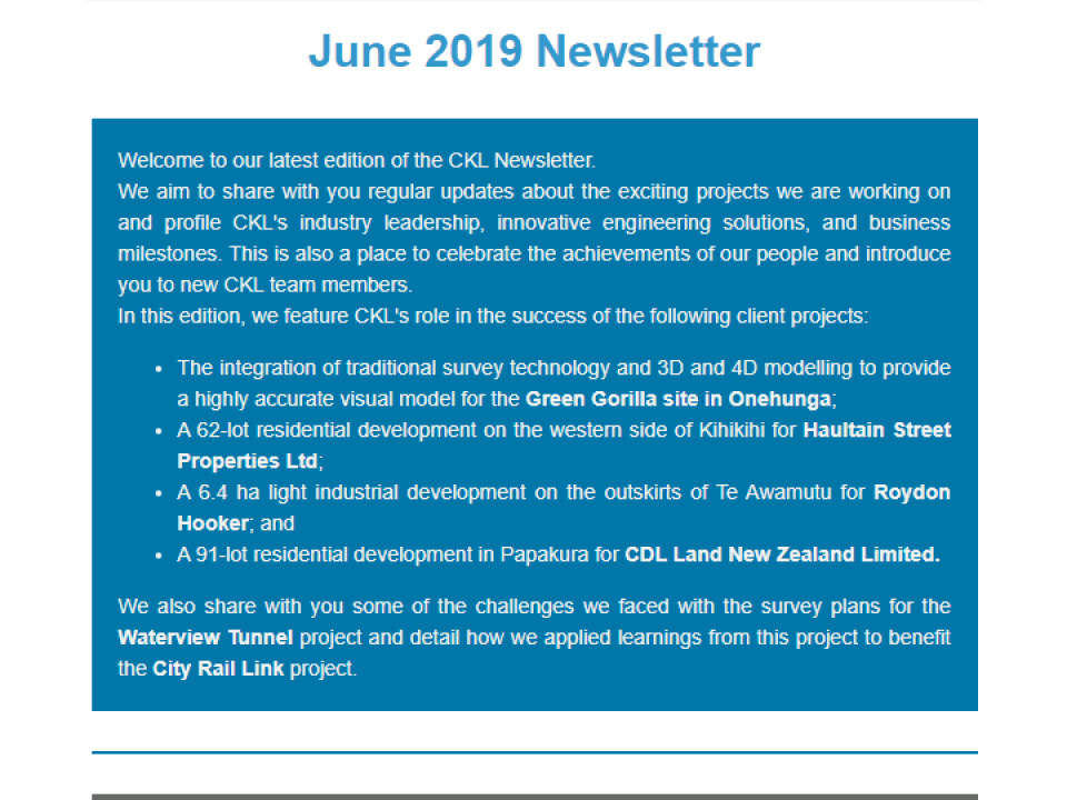 June 2019 Newsletter