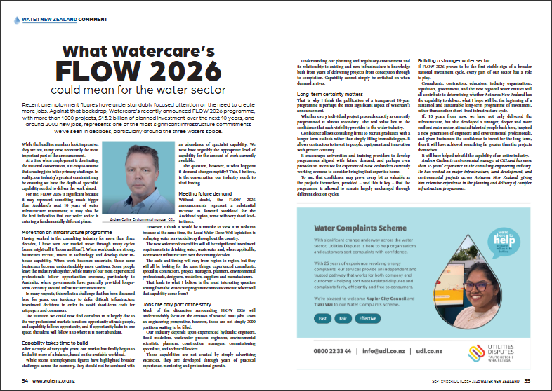 Building the capability to deliver New Zealand’s next wave of water infrastructure